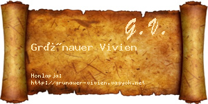 Grünauer Vivien névjegykártya